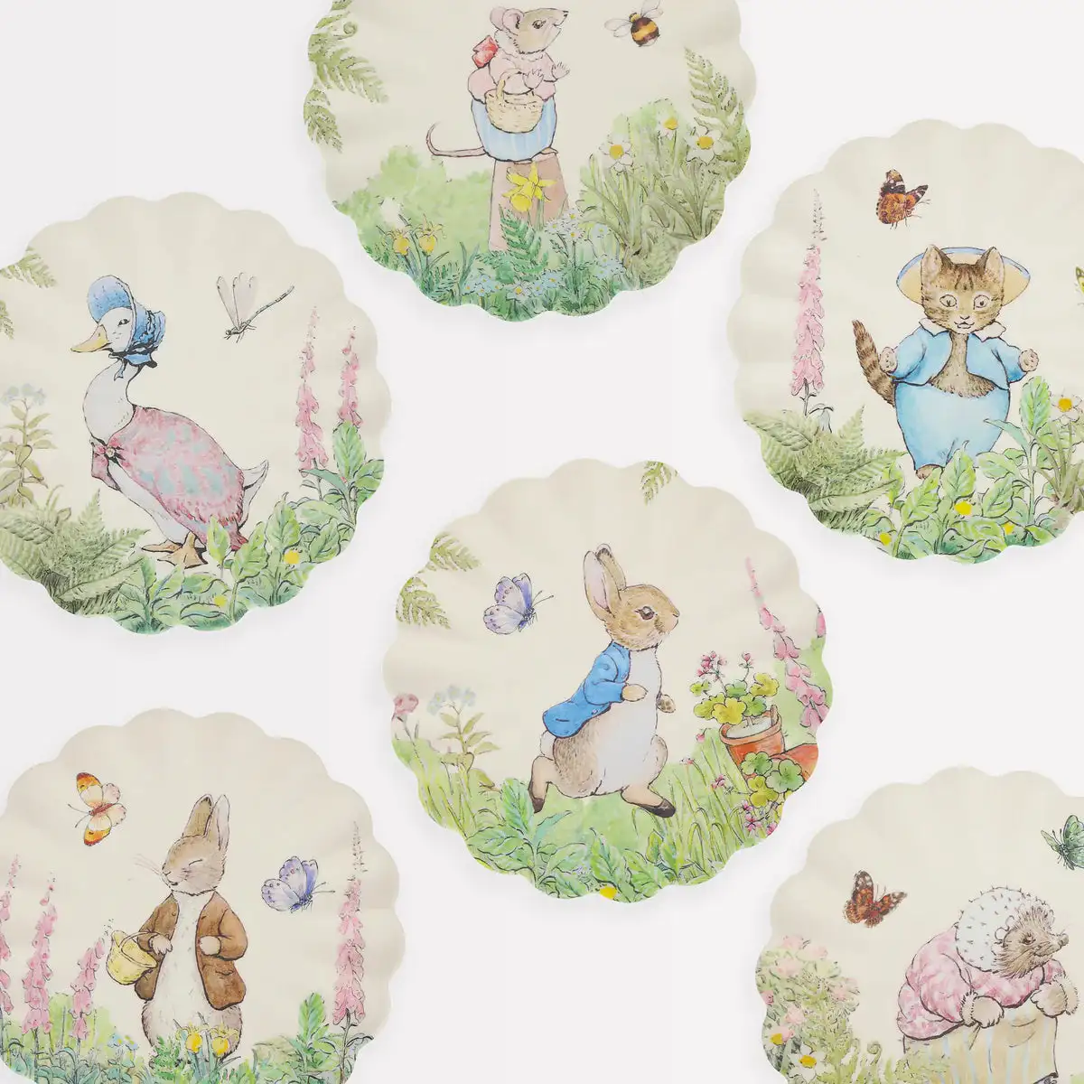 Set Platos Pequeños Peter Rabbit- Melamina Reutilizables