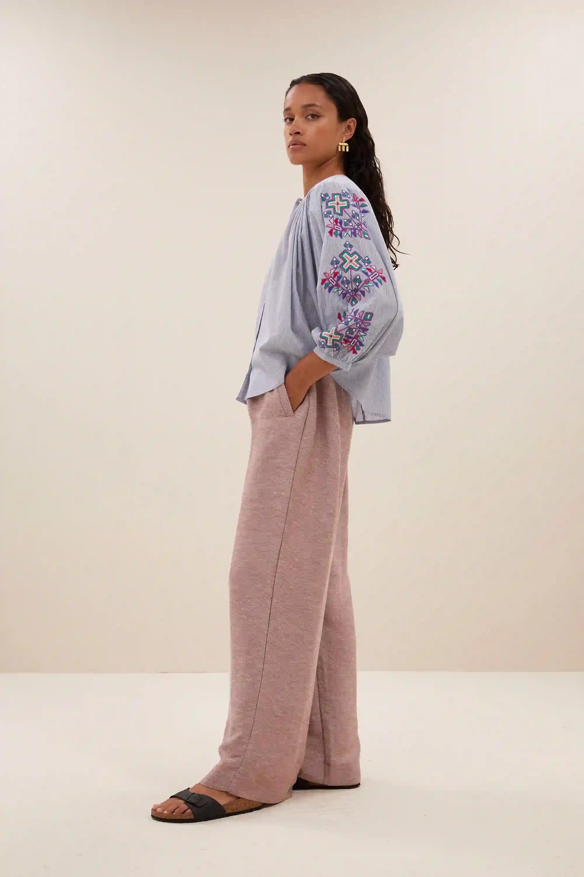 blusa de rayas de Becky
