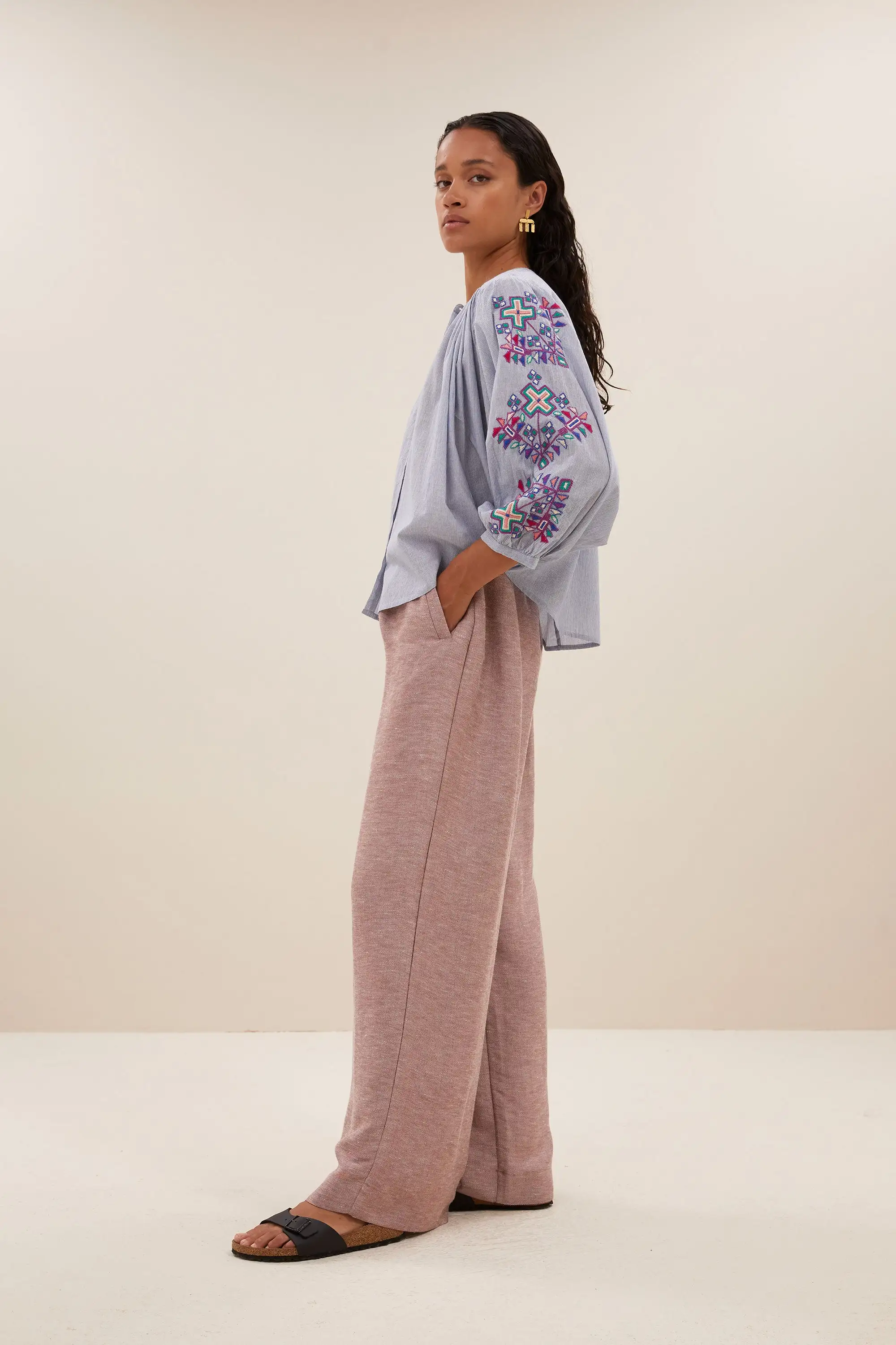 blusa de rayas de Becky