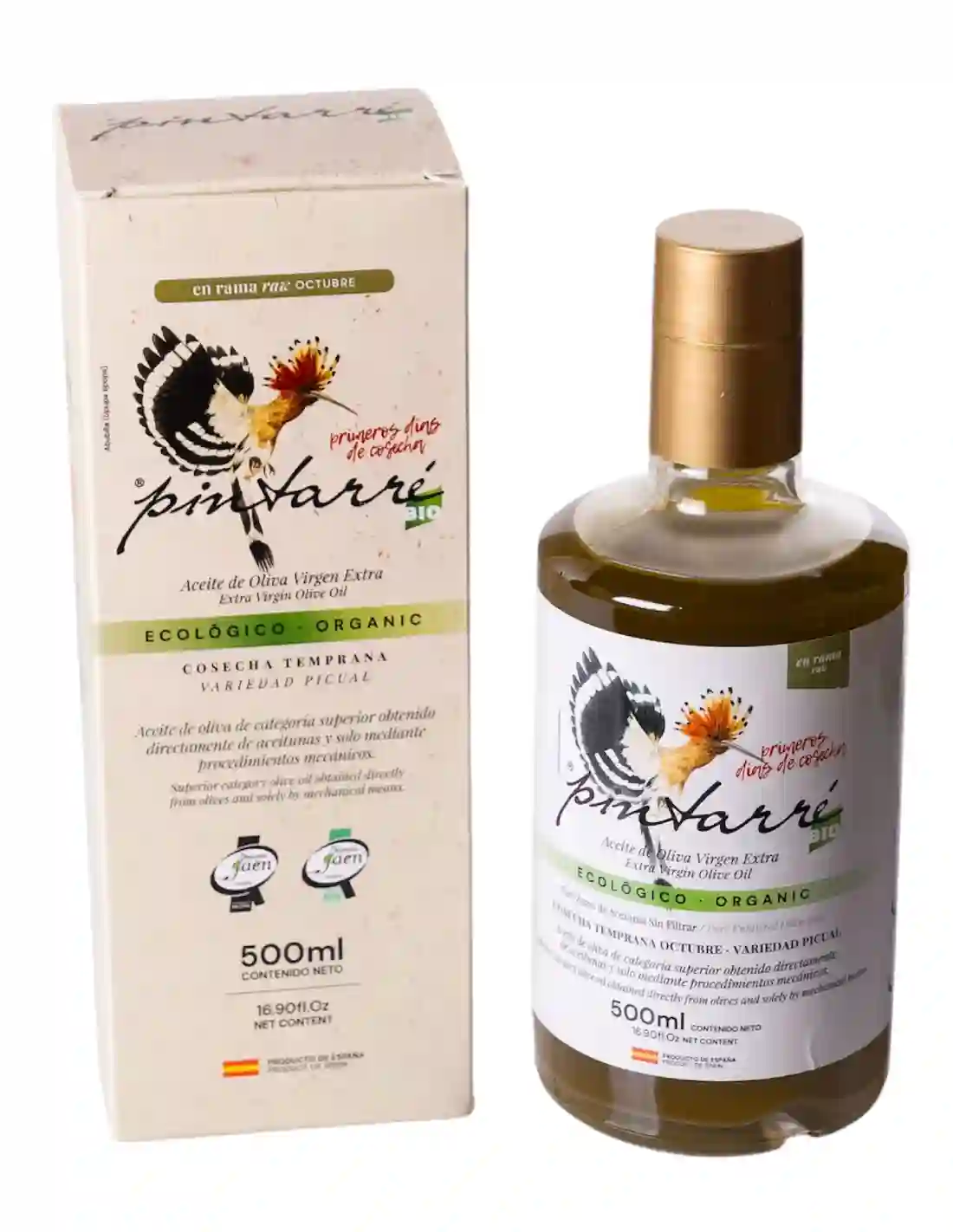 Pintarré Sin Filtrar BIO Cosecha Temprana - Estuche 500 ml.