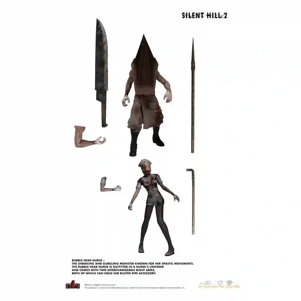 DELUXE SET SILENT HILL 2 PYRAMID HEAD & BUBBLE HEAD NURSE DIORAMA