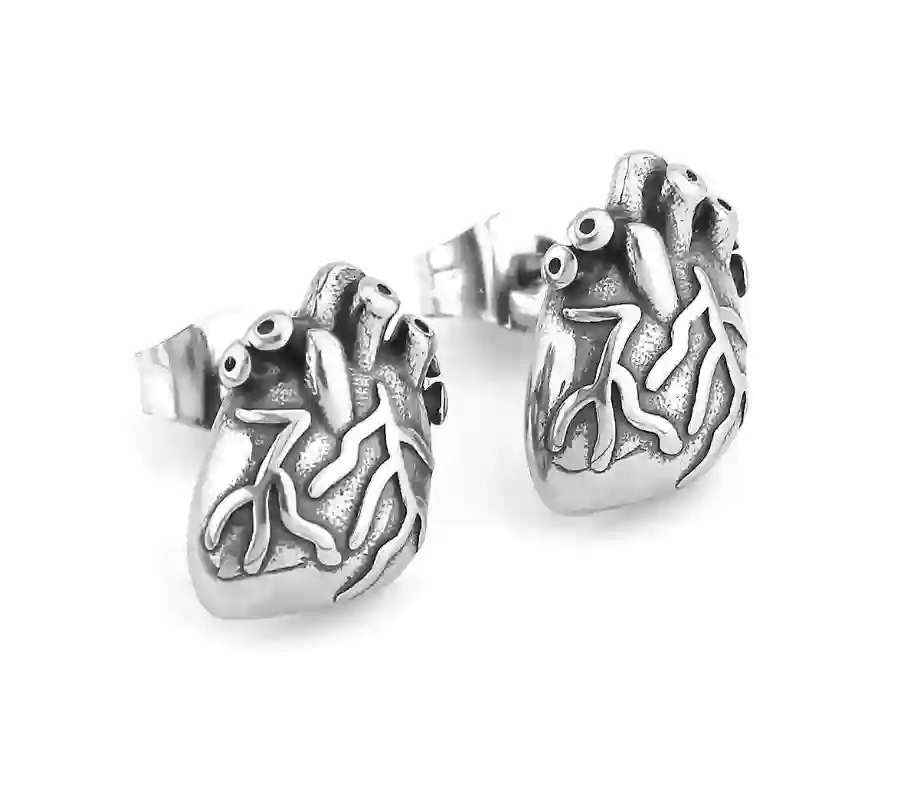 PENDIENTES ACERO INOXIDABLE CORAZONES
