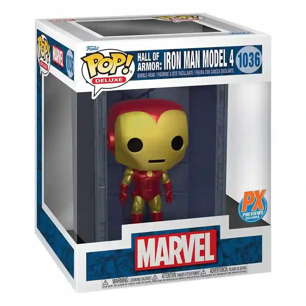 FUNKO POP DELUXE MARVEL HALL OF ARMOR IRON MAN MODEL 4 PX EXCLUSIVE