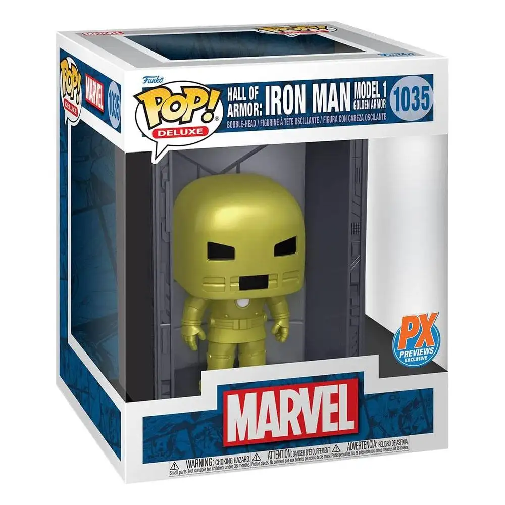 FUNKO POP DELUXE MARVEL HALL OF ARMOR IRON MAN MODEL 1 PX EXCLUSIVE