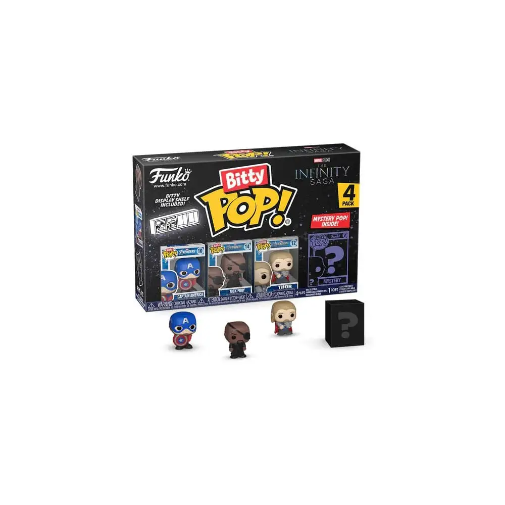 FUNKO BITTY POP MARVEL CAPTAIN AMERICA, NICK FURY, THOR + 1 MYSTERY