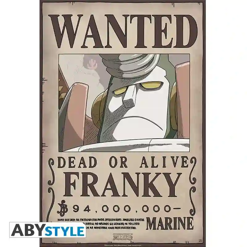 POSTER ONE PIECE WANTED FRANKY (52x35cm)