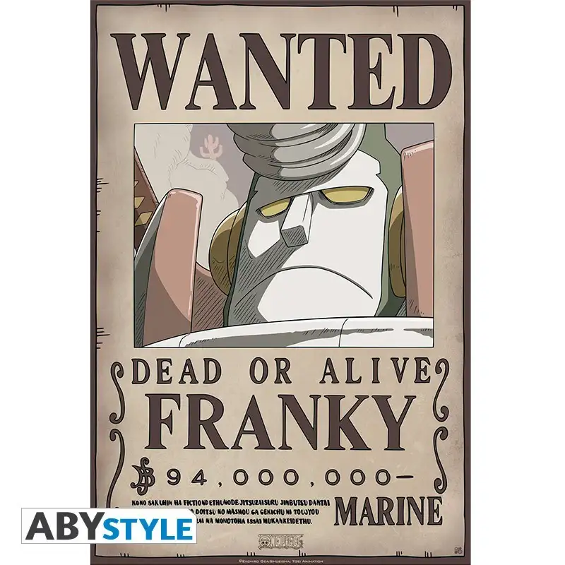 POSTER ONE PIECE WANTED FRANKY (52x35cm)