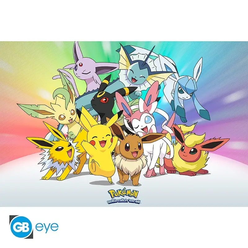 POSTER POKEMON EEVEE EVOLUTION WITH PIKACHU 61x91cm