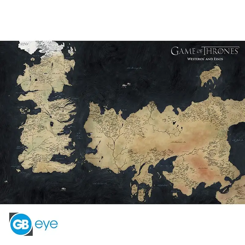POSTER JUEGO DE TRONOS MAPA WESTEROS 61x91cm