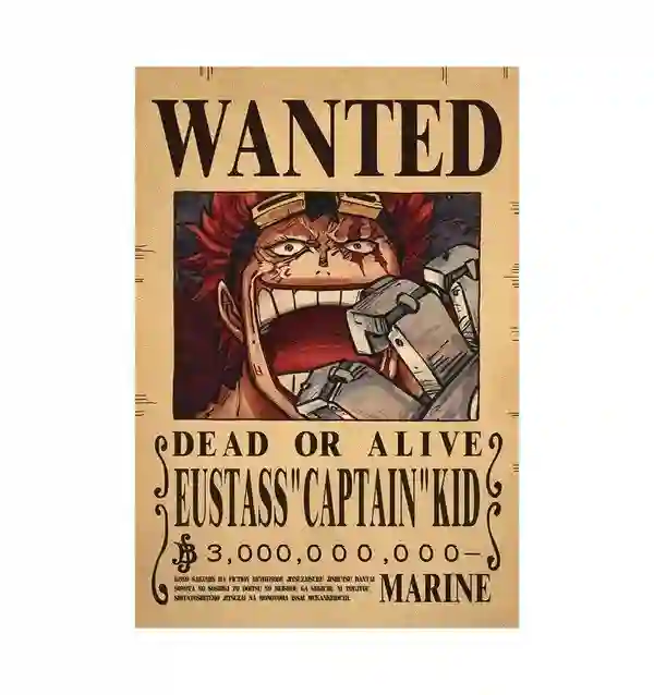 POSTER ONE PIECE WANTED EUSTASS KID 42x28.5cm