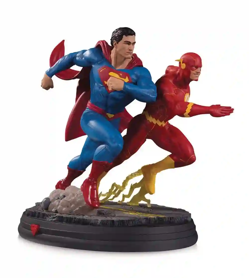 ESTATUA DC GALLERY SUPERMAN vs. THE FLASH RACING EDITION