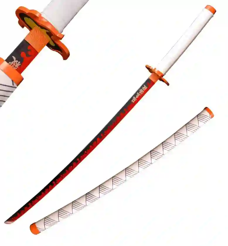 KATANA DEMON SLAYER KIMETSU NO YAIBA RENGOKU KYOUJUROU (ACERO SIN FILO) 101cm