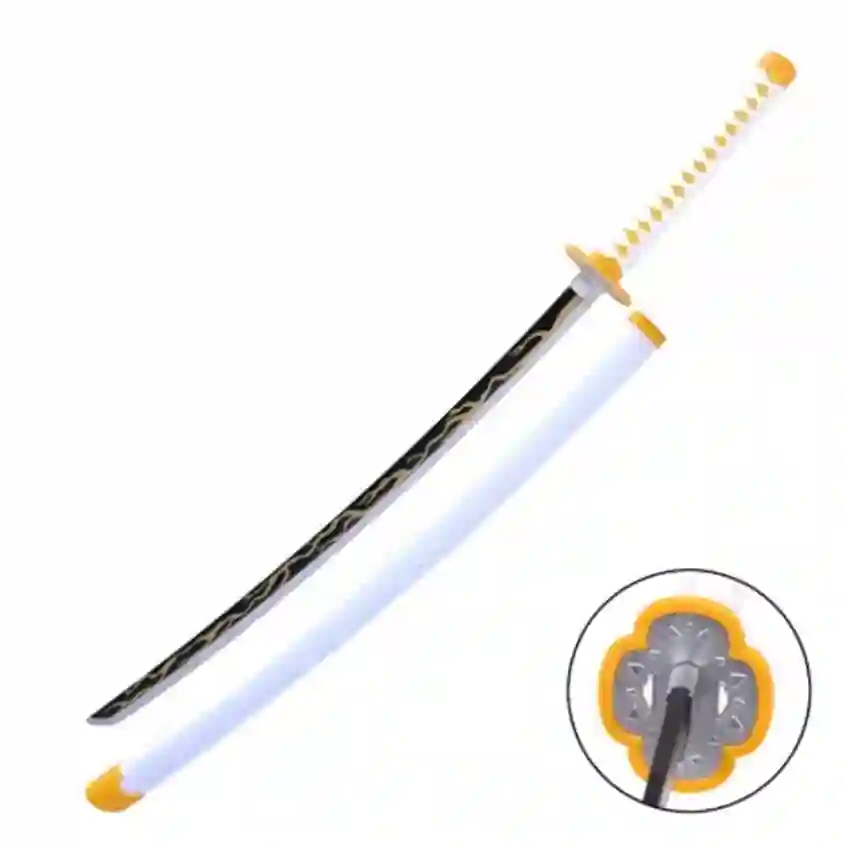 KATANA DEMON SLAYER KIMETSU NO YAIBA ZENITSU AGATSUMA (ACERO SIN FILO) 101cm