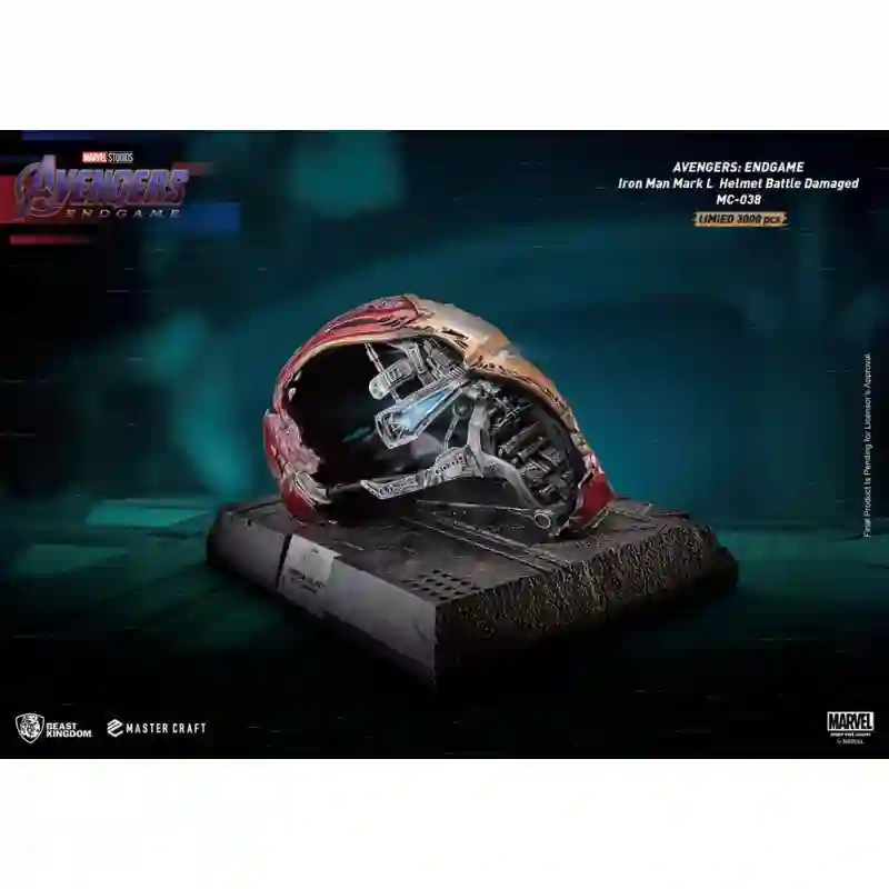REPLICA MASTER CRAFT MARVEL LOS VENGADORES ENDGAME IRON MAN CASCO DAÑADO MARK50