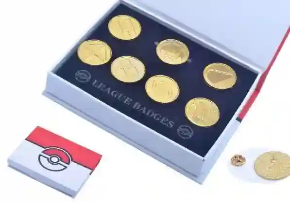 SET DE 7 PINS POKEMON BATTLE FRONTIER INSIGNIAS