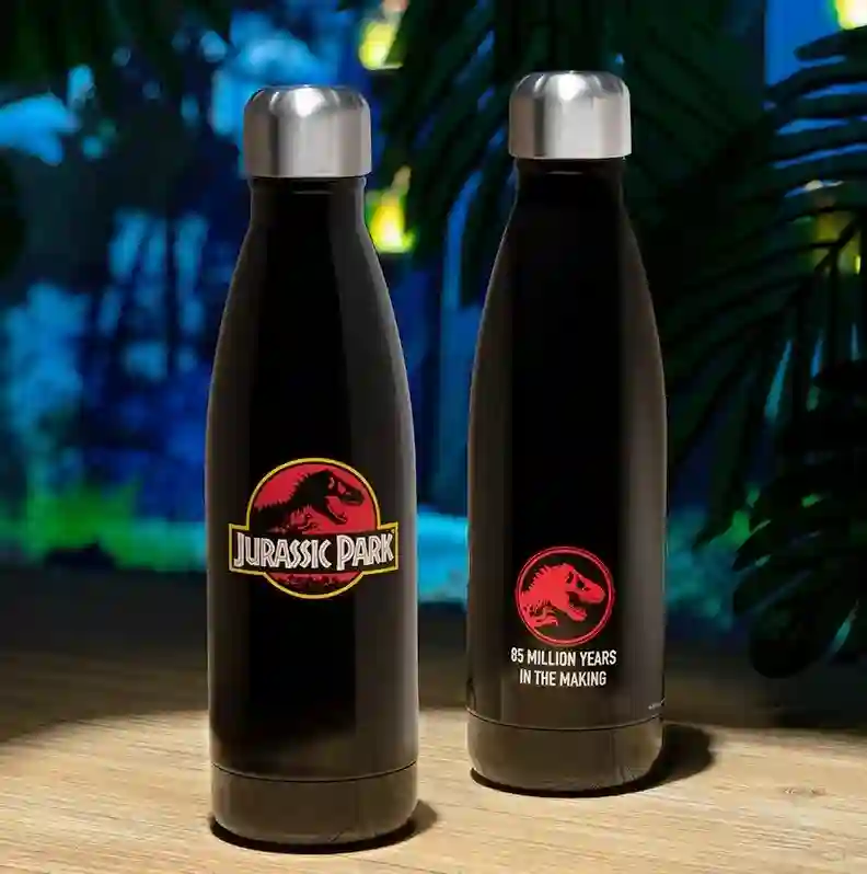 BOTELLA METALICA JURASSIC PARK 85 MILLION YEARS IN THE MAKING