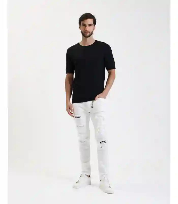Pantalón jeans blanco Gianni