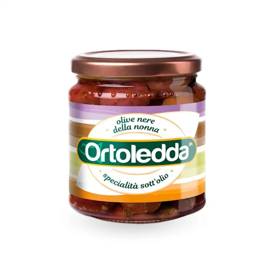 Black olives "Della Nonna" Ortoledda 280 grs