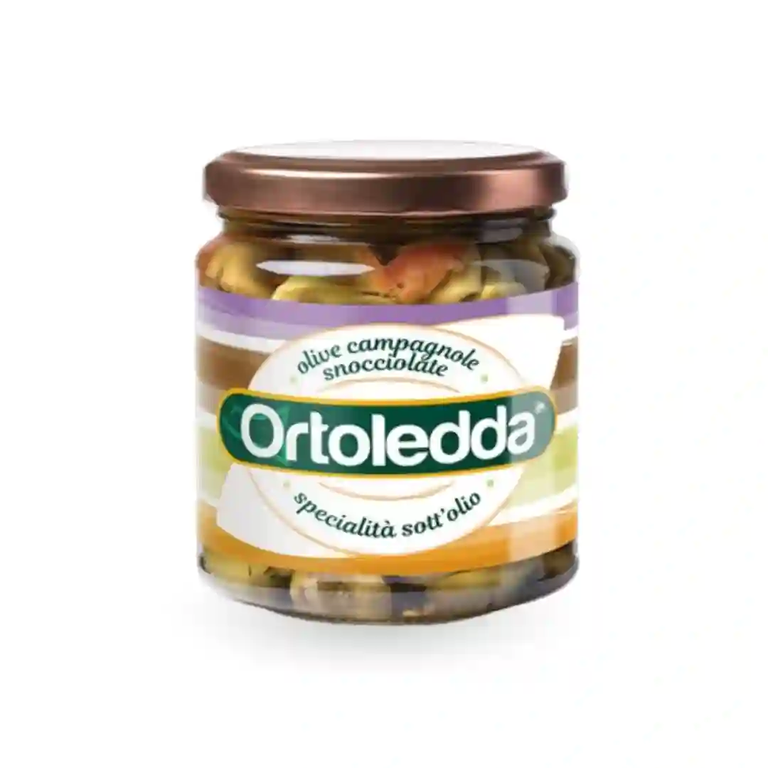 Green olives "Alla Campagnola" Ortoledda 280 grs
