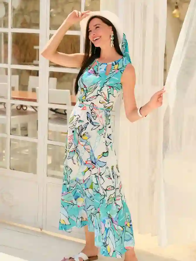 Vestido sweetness Montreal Midi Estare Multicolor