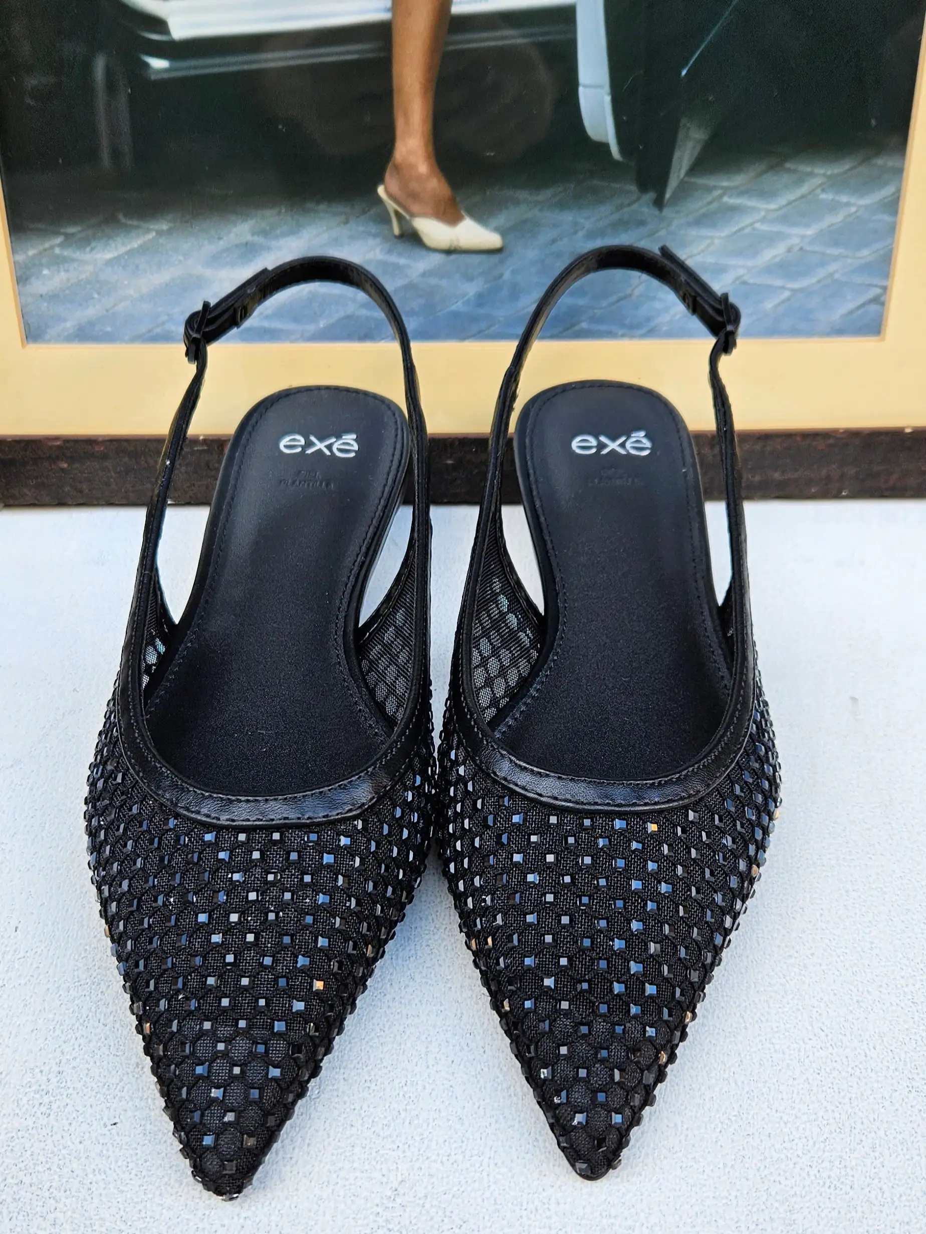 Black Strass Ballerinas - Image 2