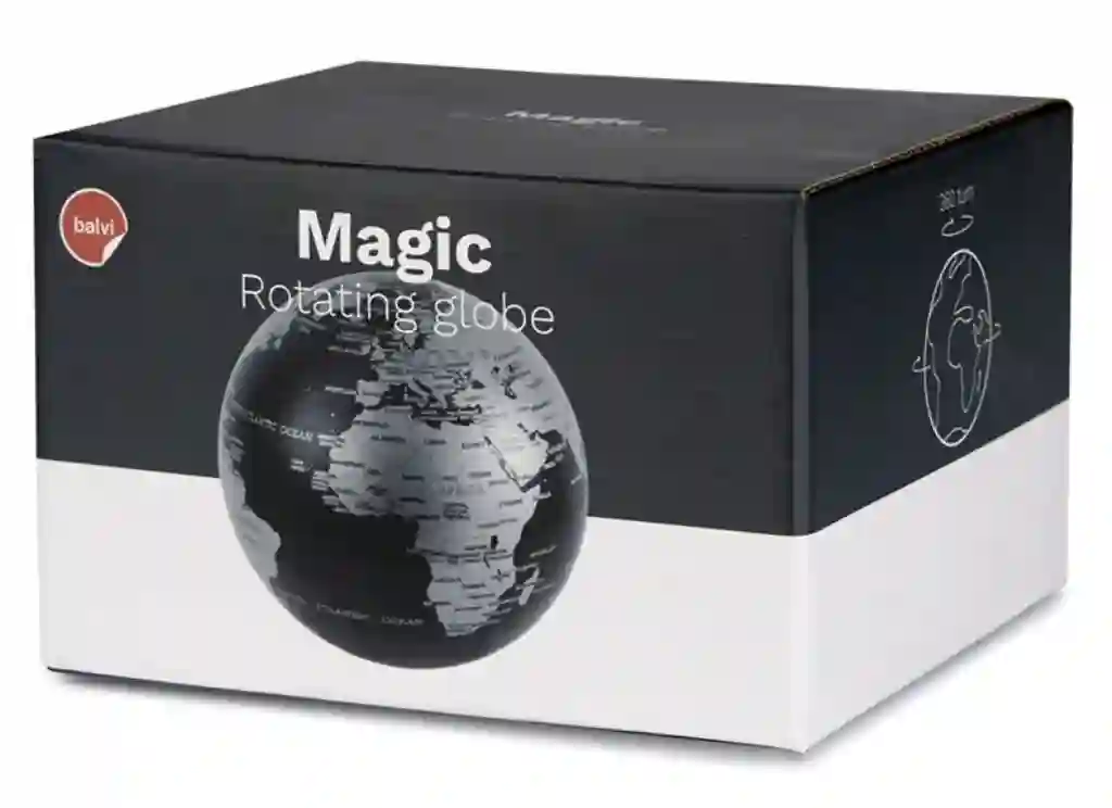 Balvi Globo Terráqueo Magic 360º Giratorio Negro
