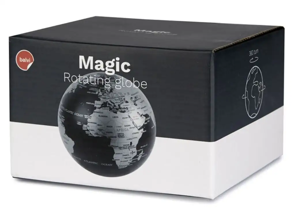 Balvi Globo Terráqueo Magic 360º Giratorio Negro