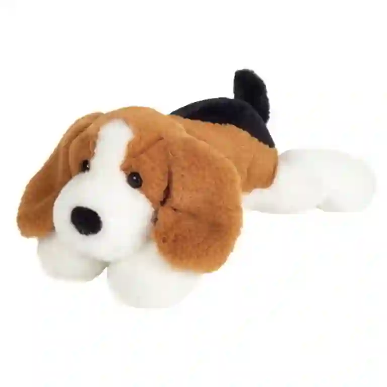 Peluche Perro Tricolor Tumbado 29 cm