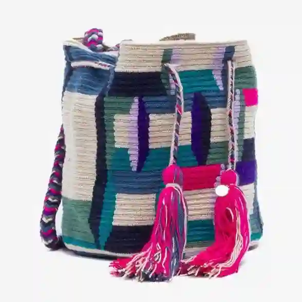 Bolsa Wayuu de Crossbody Small Crossbody hecho a mano