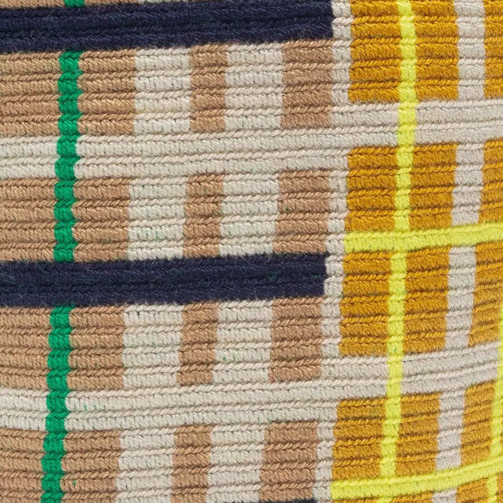 Pequeño crossbody hecho a mano Wayuu Falcon amarillo - Imagen 2