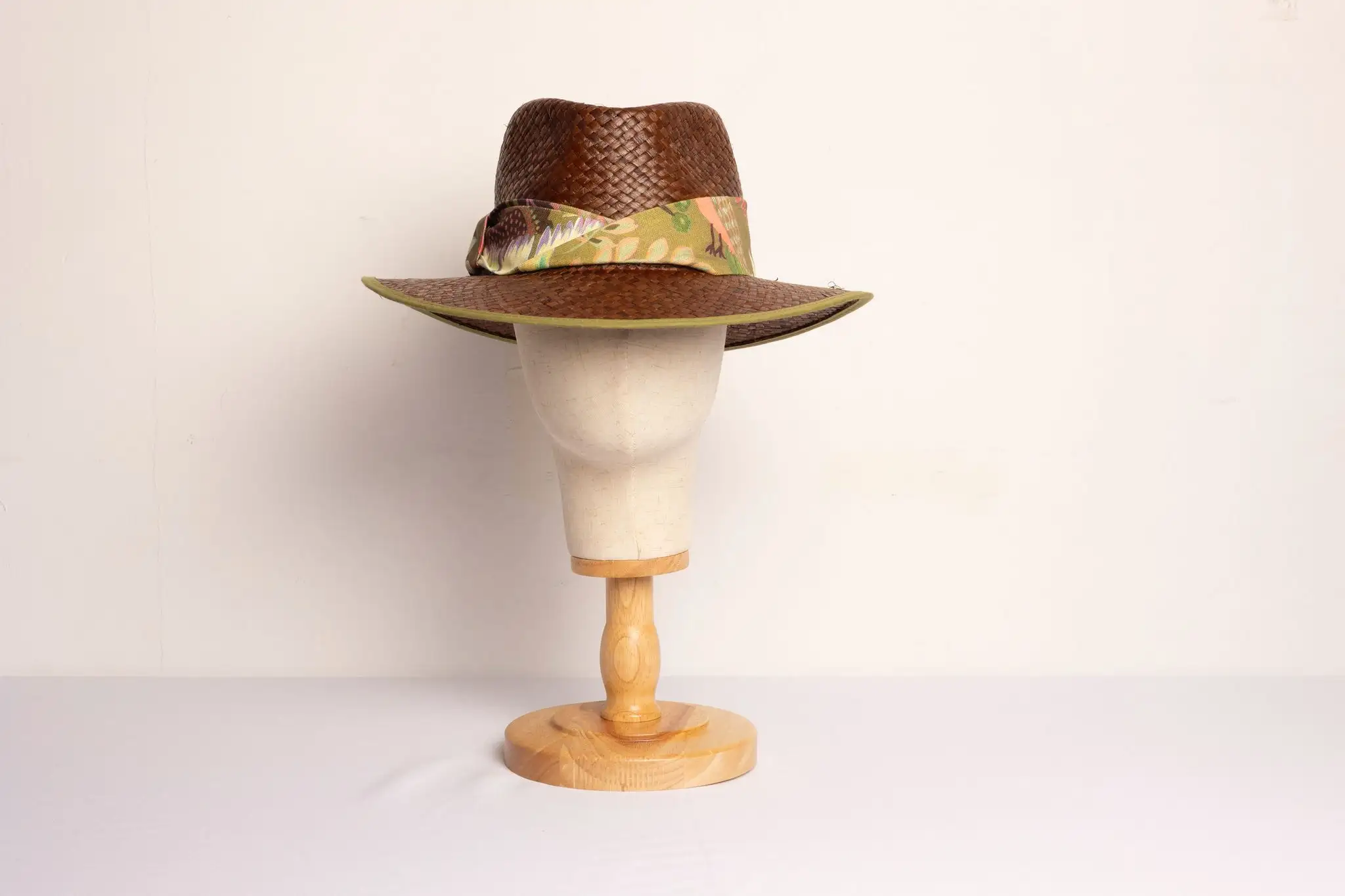 Fedora Brown Hat Yute Green Nature
