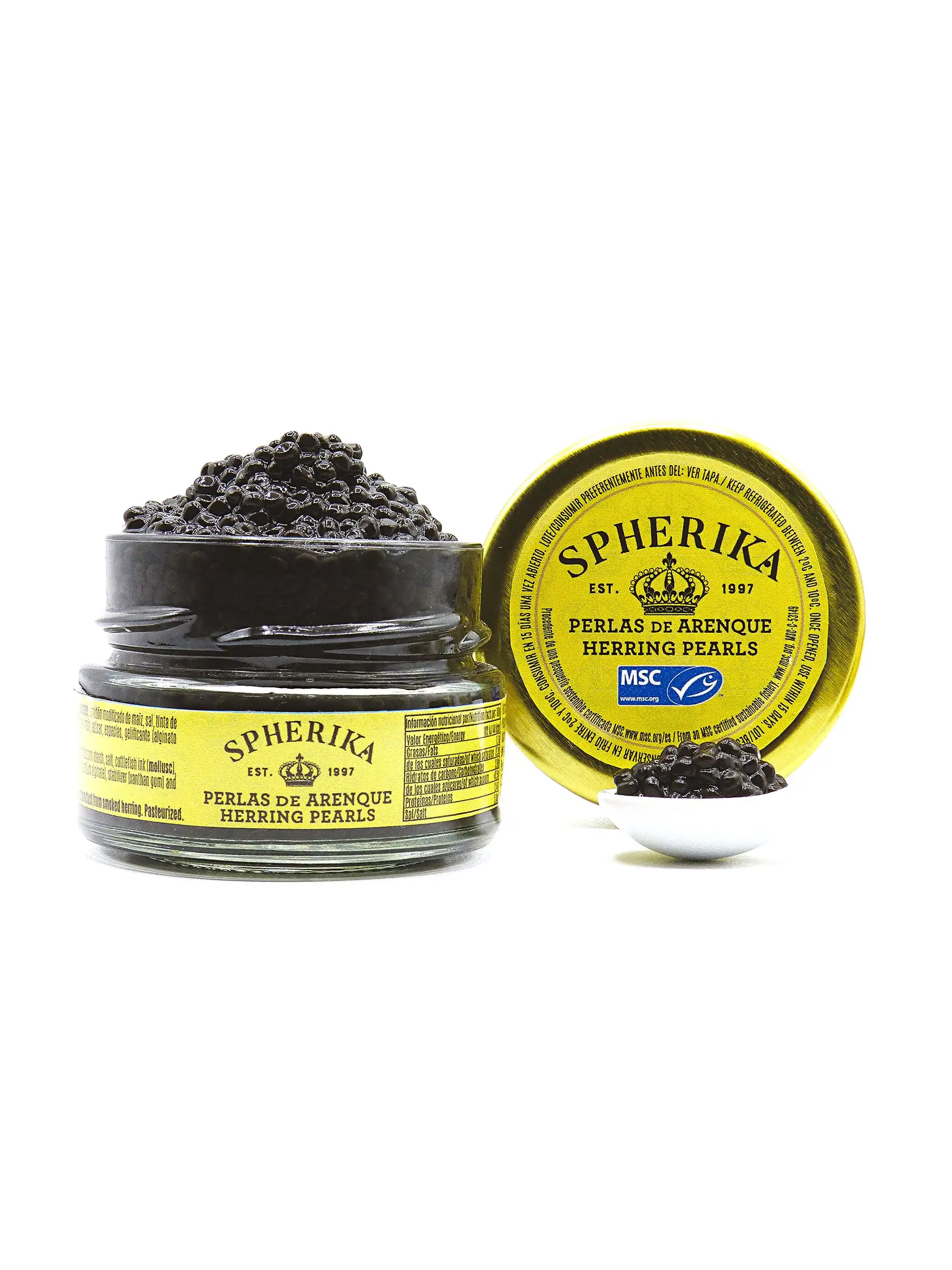 SPHERIKA, black smoked herring spheres 50g - Image 2