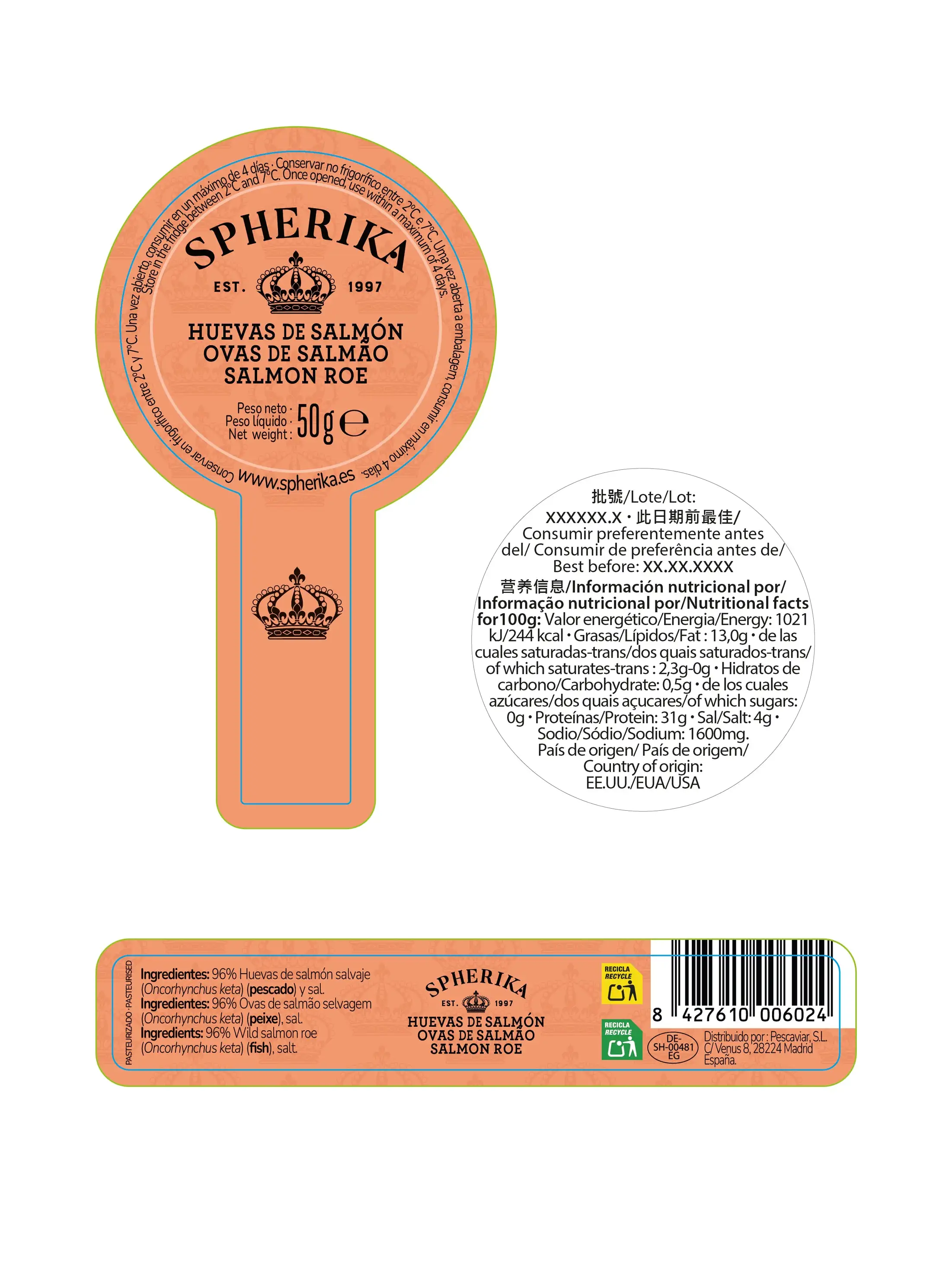 SPHERIKA, huevas de salmón (KETA) - Imagen 5