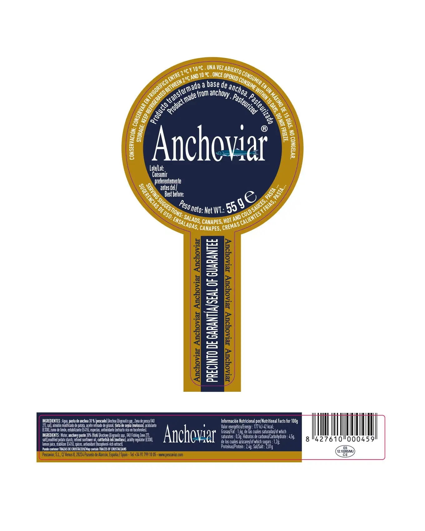 ANCHOVIAR, anchovy spheres 55g - Image 4