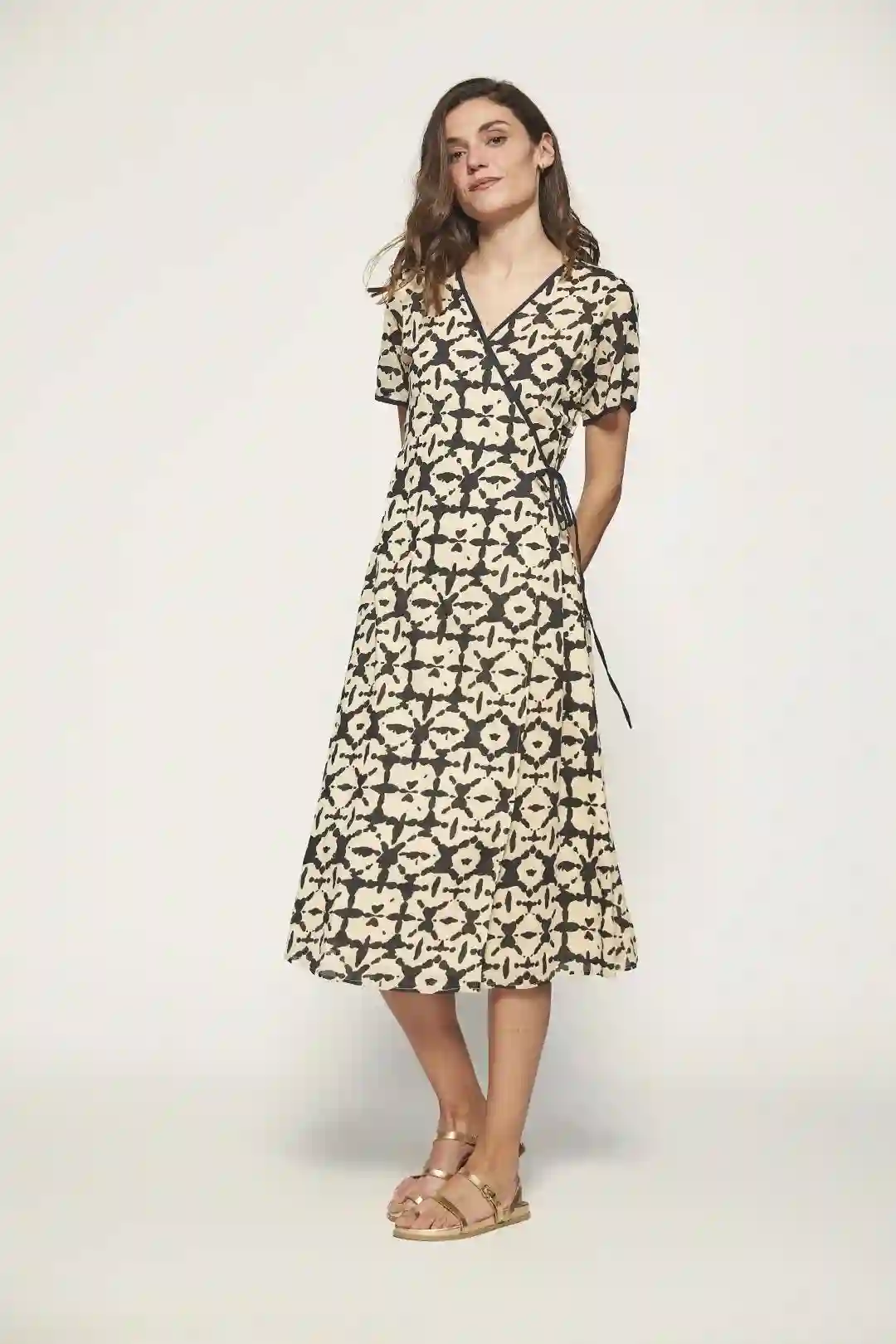 Vestido estampado NEGRO