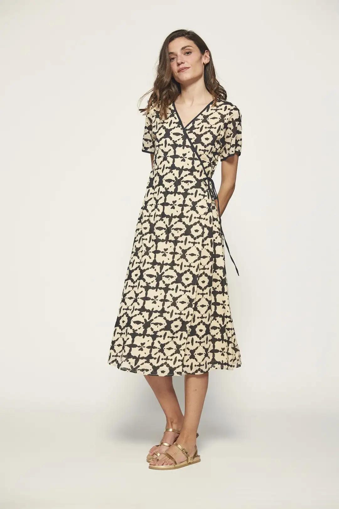 Vestido estampado NEGRO