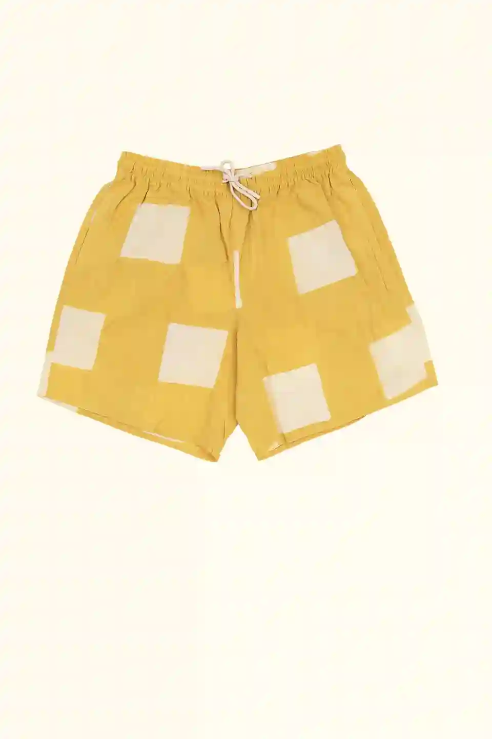 Yellow hand -stamped short