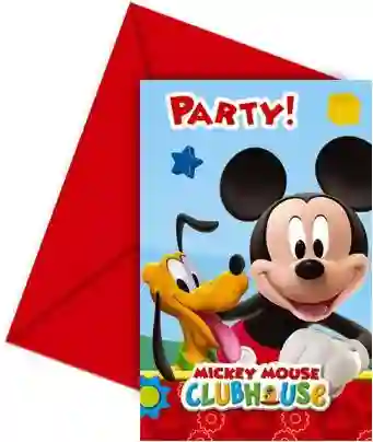 Invitaciones y sobres Playful Mickey