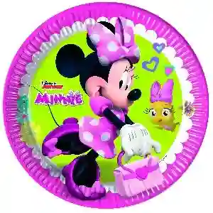 Papel dishes 23cm minnie pink