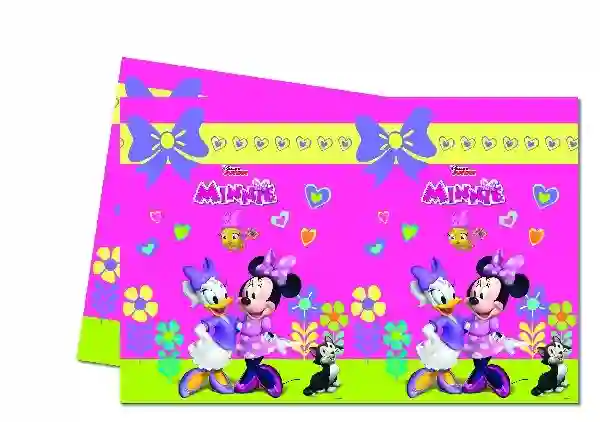 Mantel Plastico 120x180cm Minnie Rosa