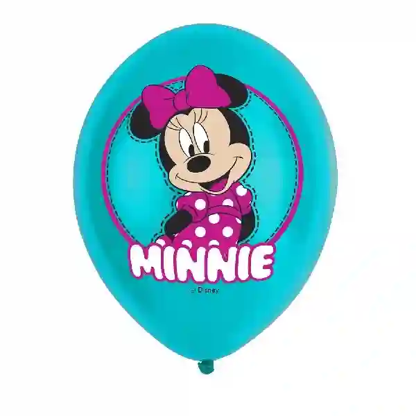 MINNIE MOUSE BALLS 4 COLOR LATEX BALLOONS 11 ''/27.5CM. 6 units per pack