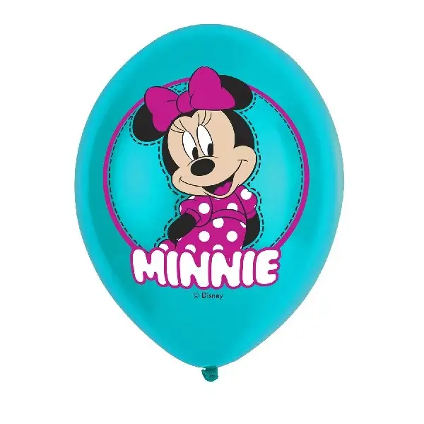 MINNIE MOUSE BALLS 4 COLOR LATEX BALLOONS 11 ''/27.5CM. 6 units per pack