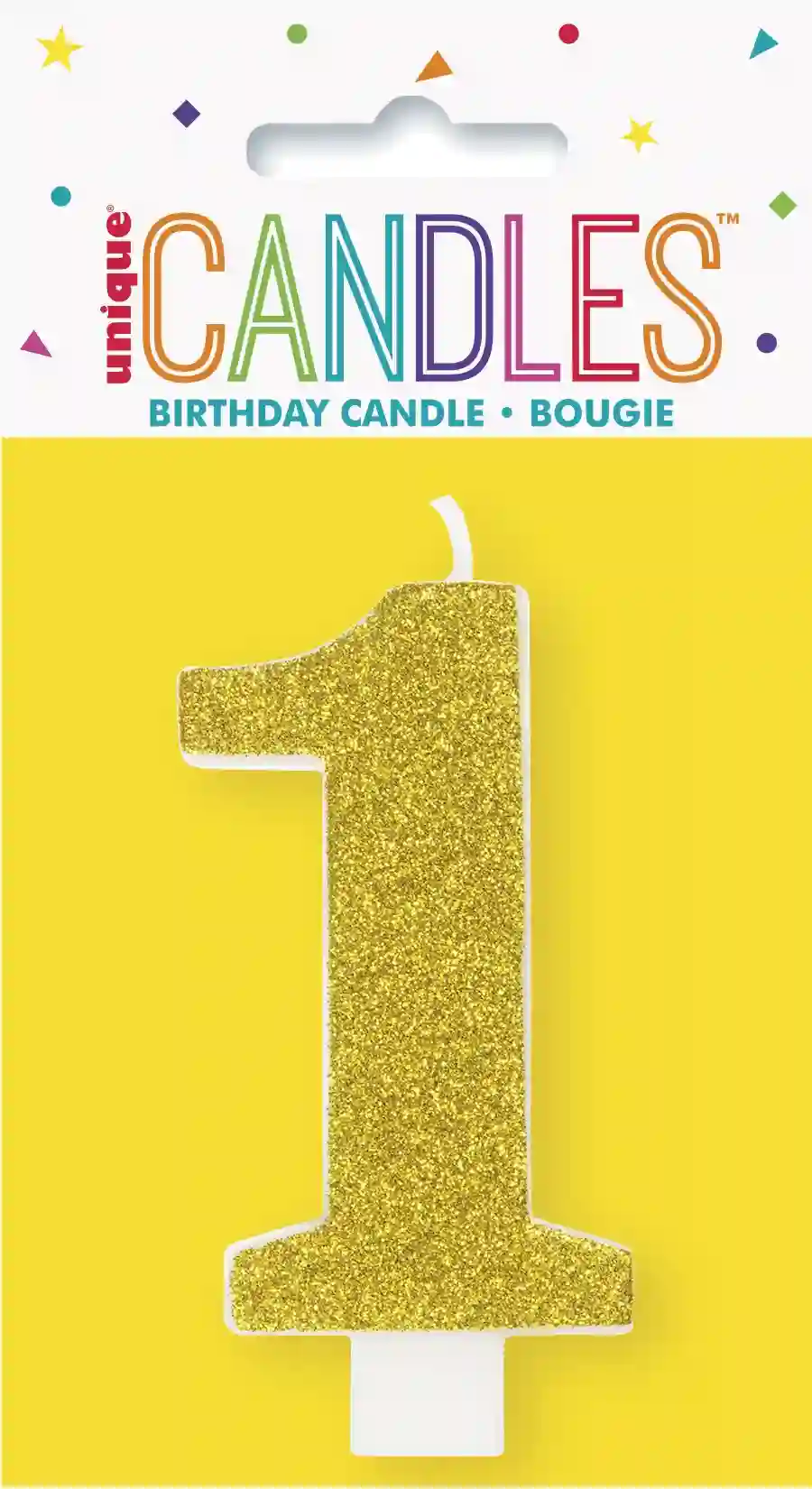 Number candle with glitter number - 1