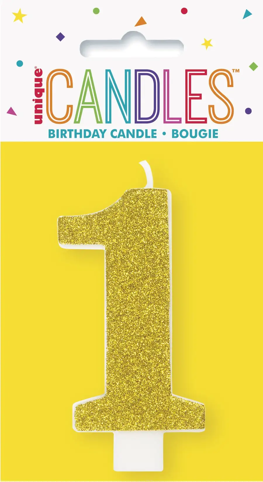 Number candle with glitter number - 1