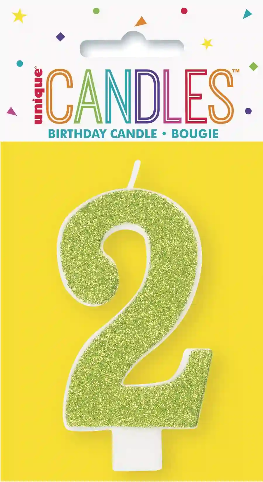 Number candle with glitter number - 2