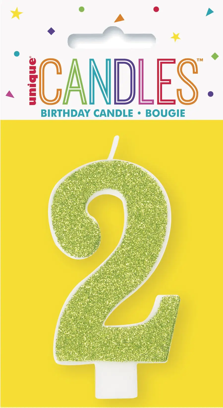 Number candle with glitter number - 2