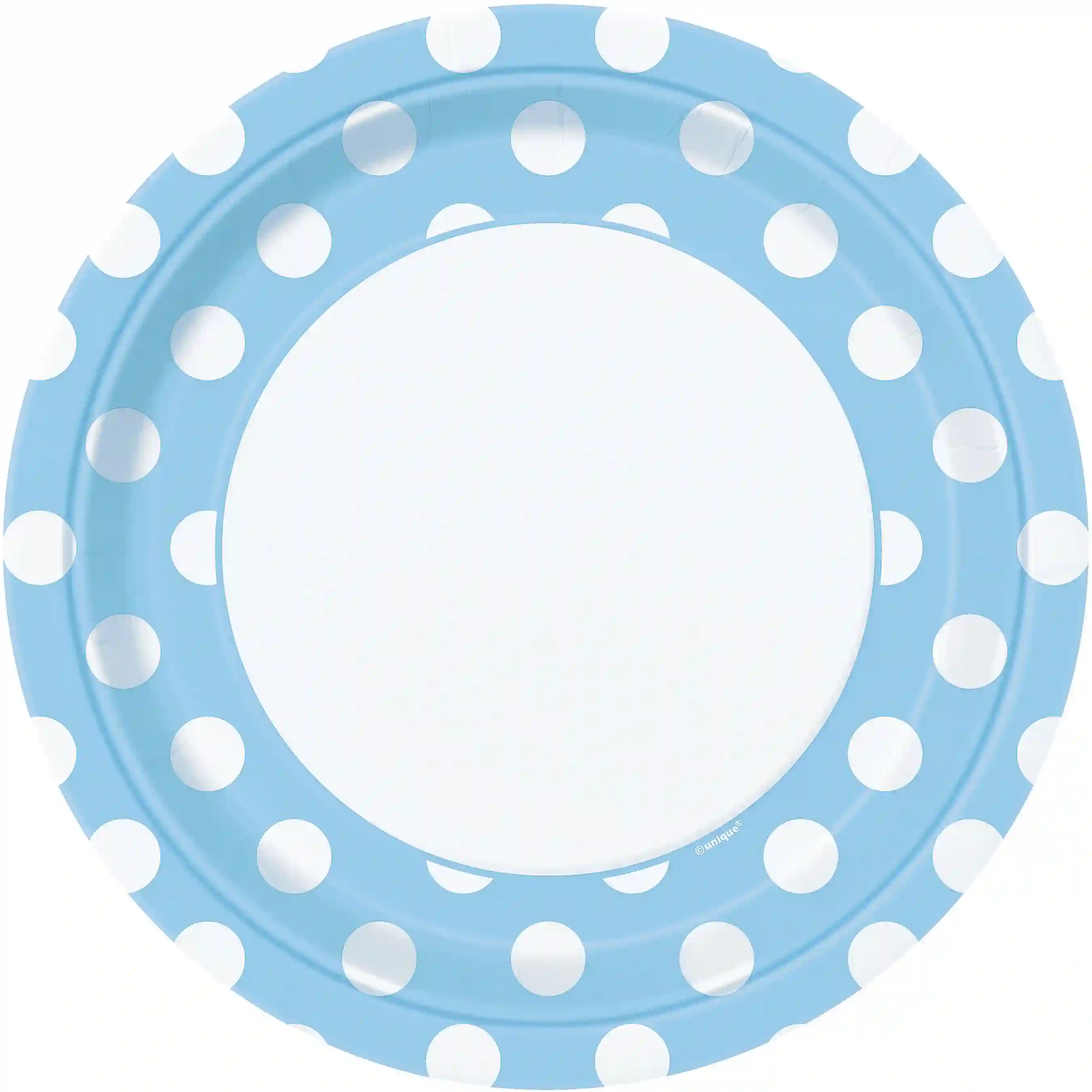 8 units 9 -inch dishes / 22.86 cm light blue / moles