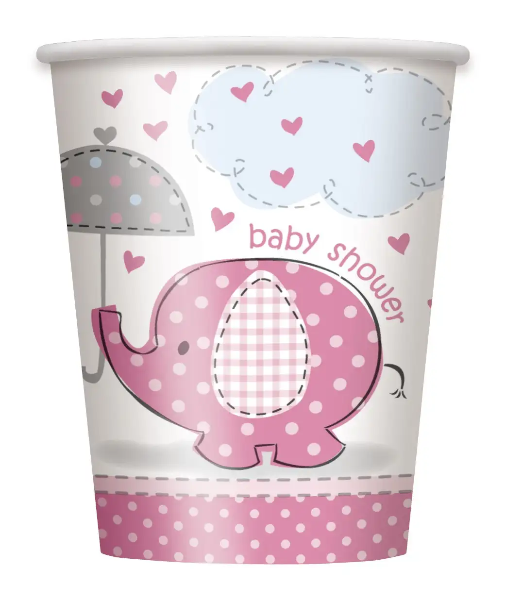 9 -outer pink cardboard vessels