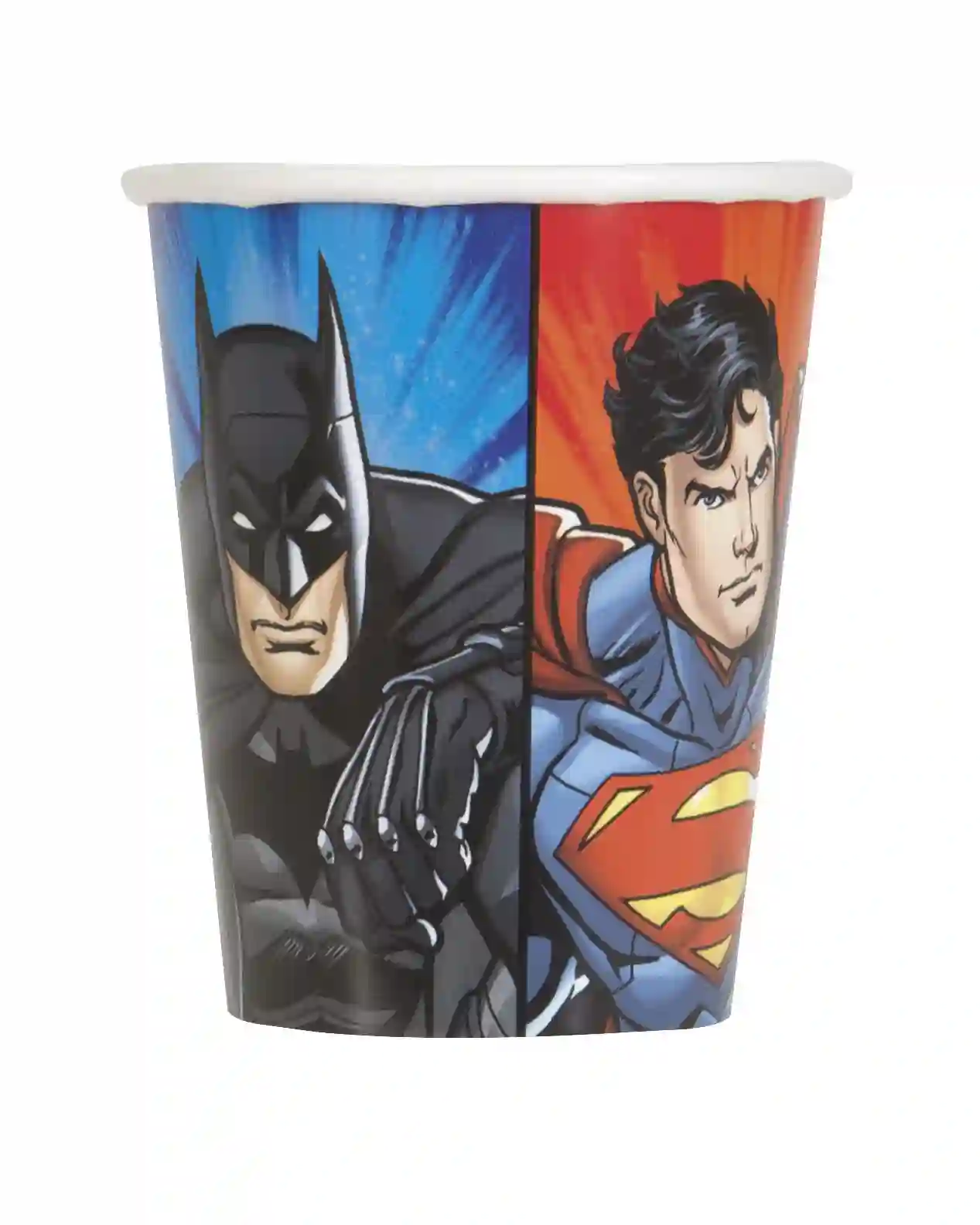 8 vasos de carton de 26,6 cl la liga de justicia