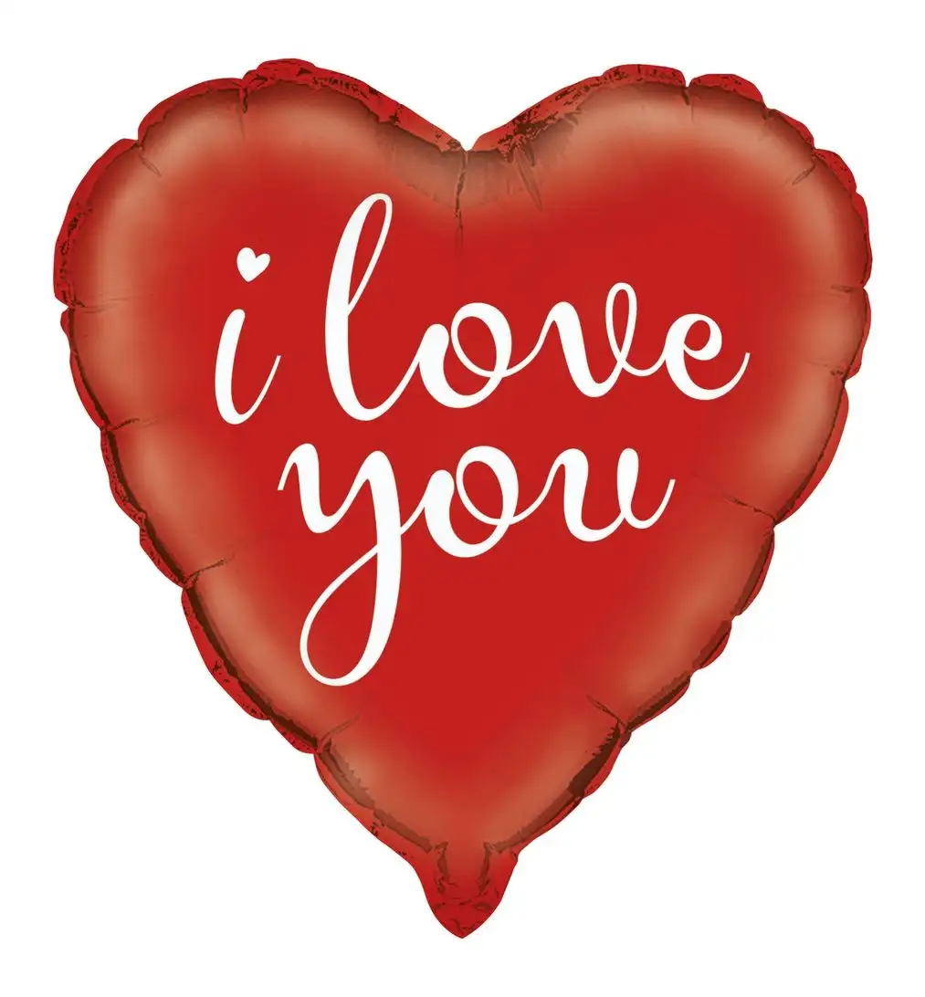 18 -inch packed metallic balloon / 45.72 cm and love you